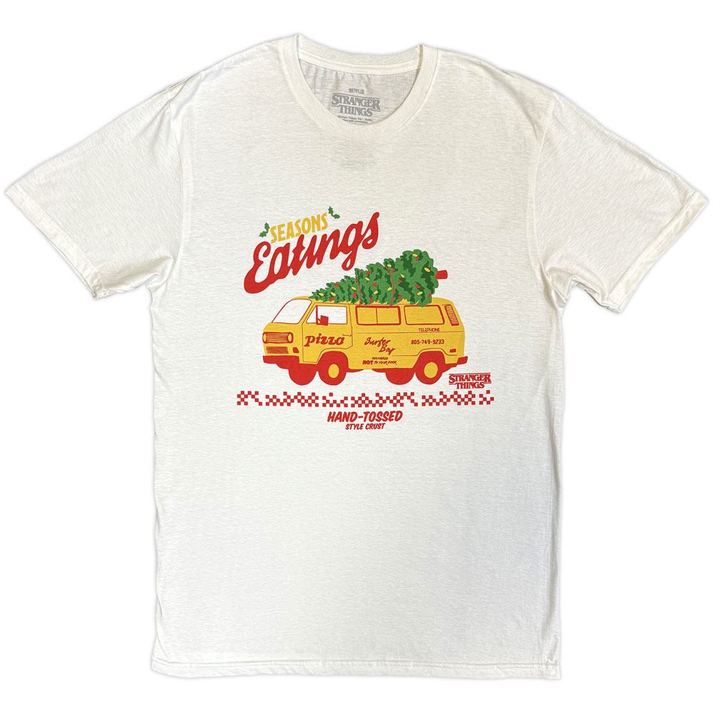 Stranger things - Season Of Eating Hand Tossed Tshirt Homme - Blanc